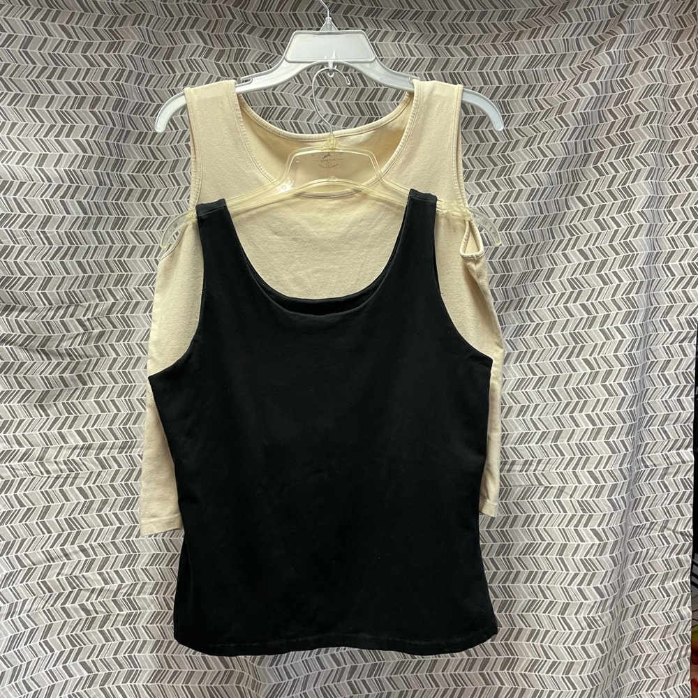 Lot of 2: cotton spandex camis size L